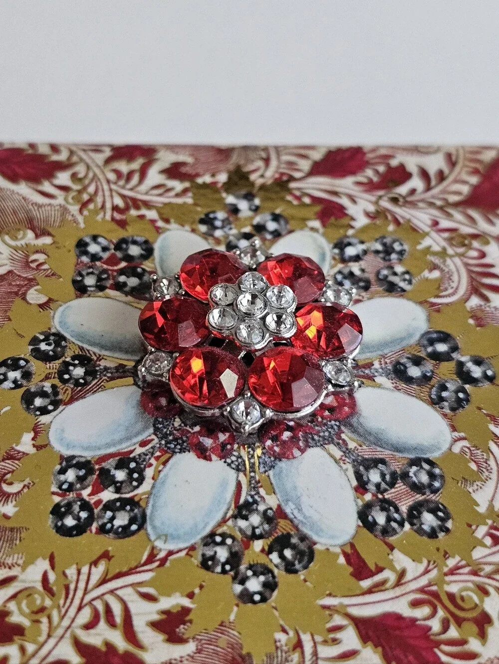 Punch Studio Rose Soap Keepsake Box Gift Set Jeweled Decorative Box NEW